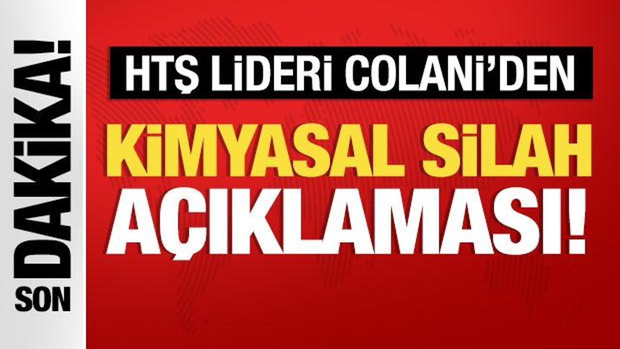 HTŞ liderinden kimyasal silah açıklaması!