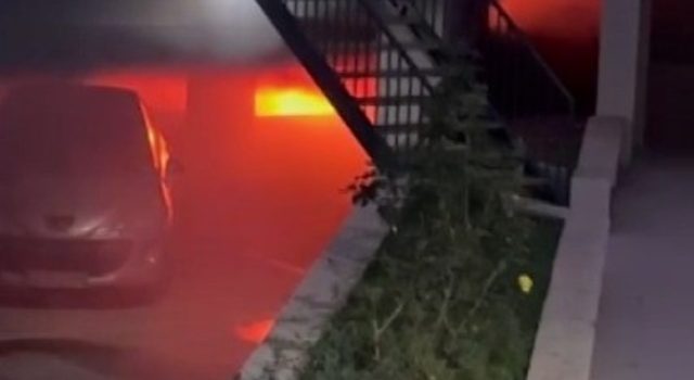 Kahramanmaraş’ta elektrikli otomobil alev alev yandı