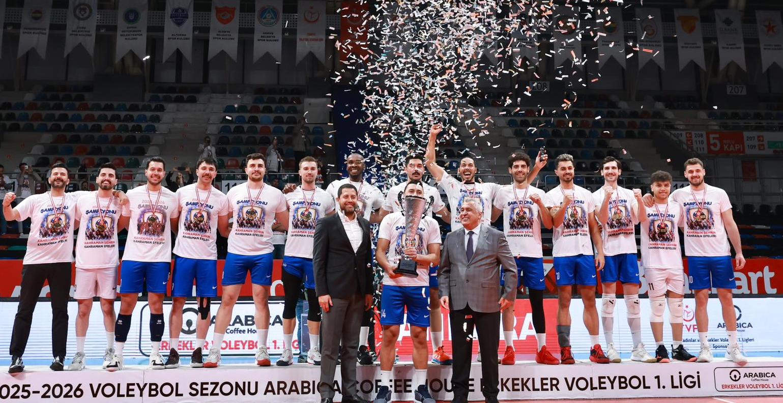 Edeler, artık Efeler Ligi’nde! Şampiyon Onikişubat Belediye Spor kupasına kavuştu